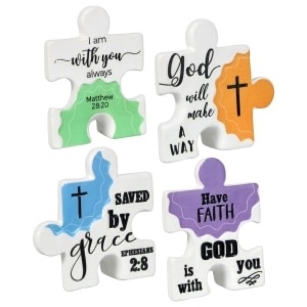 INSPIRATIONAL CERAMIC PUZZLE PIECE 🆕 - Picture 3 of 4